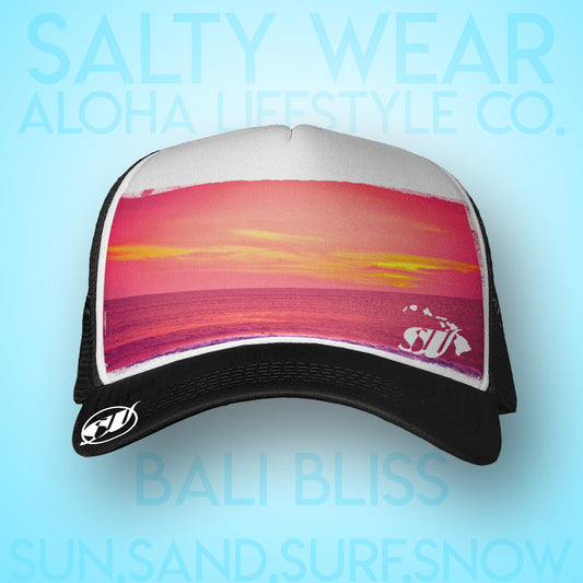 Bali Bliss, Pink Sky  - Salty Wear Legacy Trucker Hat