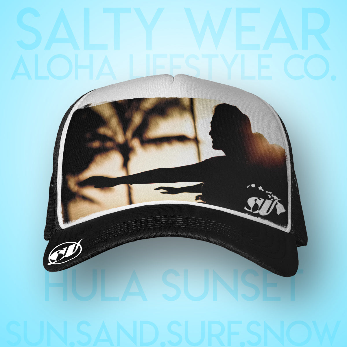 Hula Sunset - Salty Wear Legacy Trucker Hat