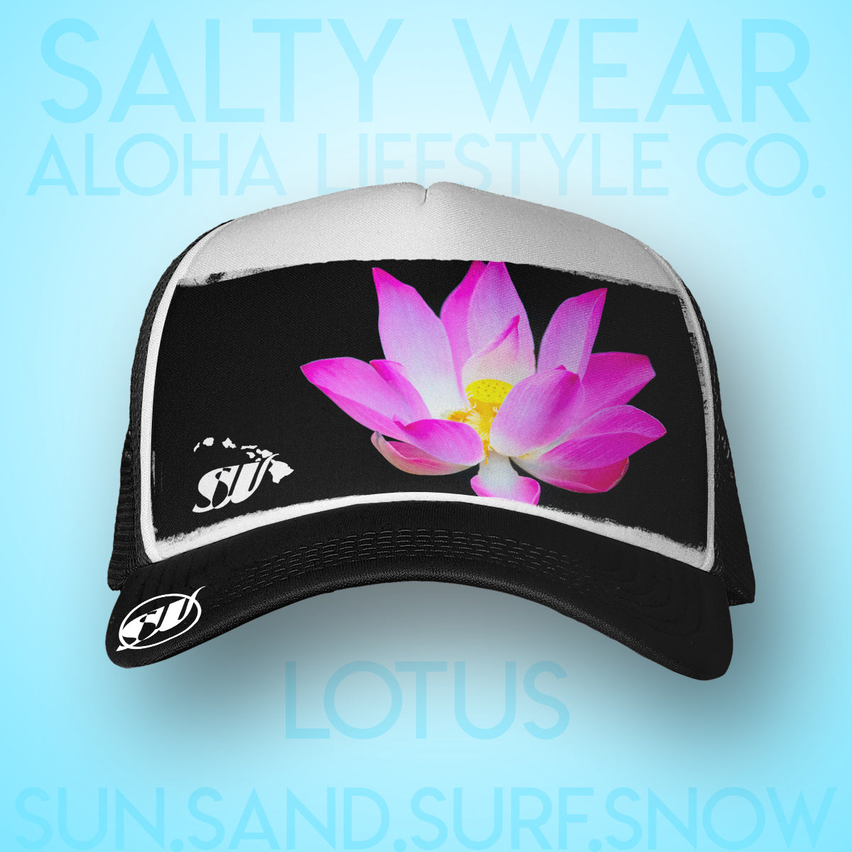 Pink lotus - Salty Wear Legacy Trucker Hat